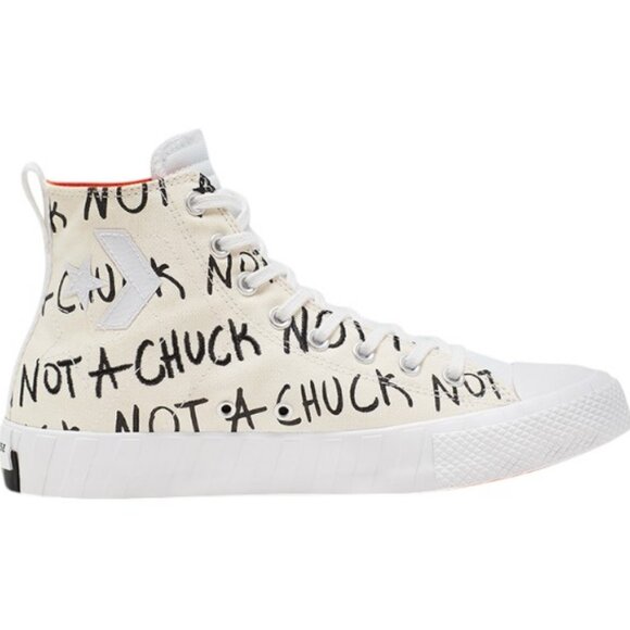 Converse white 'NOT A CHUCK" high top sneaker size 5 - Picture 1 of 7